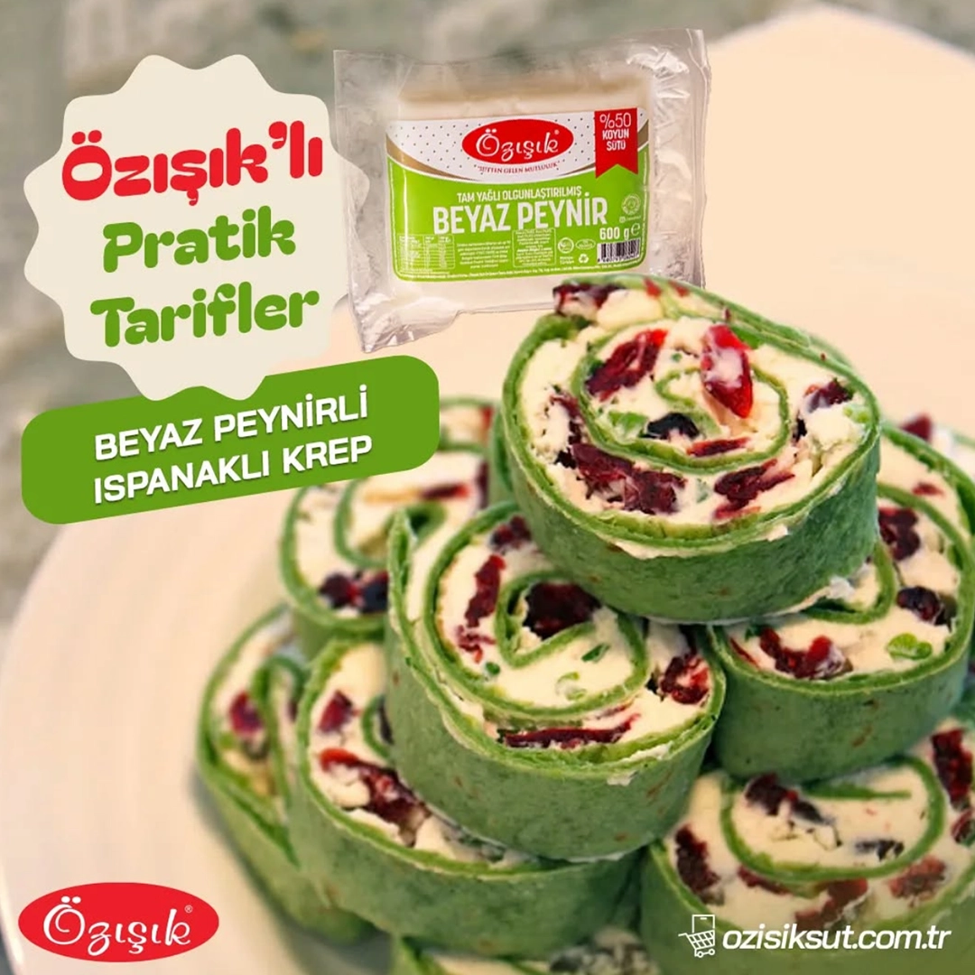 Beyaz Peynirli Ispanaklı Krep Tarifi
